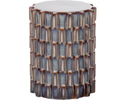 WOOOD Axu Decoratieve Bijzettafel - Keramiek - Grijsblauw - 45x35x35 cm