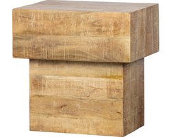 WOOOD Balk Too Salontafel - Hout - Naturel - 50x50x35