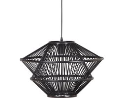WOOOD Bamboo Hanglamp - Zwart - 31x46x46
