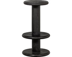 WOOOD Barkruk Kolby - Hout - Zwart - 74x40x40