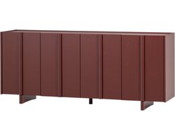 WOOOD Basu Dressoir - Grenen - Bordeauxrood - 85x200x46