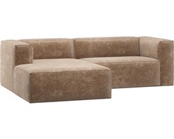 WOOOD Bean Chaise Longue Bank Links - Chenille Velvet - Terra
