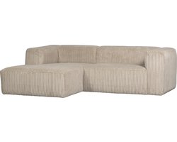 WOOOD Bean Chaise Longue Bank Links - Ribstof - Travertin - 73x254x178