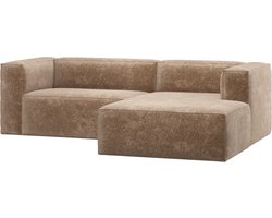 WOOOD Bean Chaise Longue Bank Rechts - Chenille Velvet - Terra