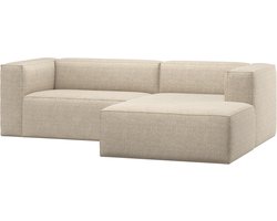 WOOOD Bean Chaise Longue Bank Rechts - Melange - Beige - 73x254x178