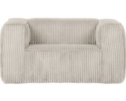 WOOOD Bean Fauteuil - Grove Ribstof - Naturel - 74x146x98