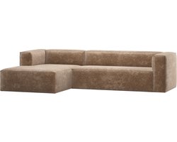 WOOOD Bean Hoekbank Links - Chenille - Velvet Taupe - 73x305x175