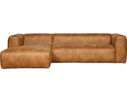 WOOOD Bean Hoekbank Links - Ecoleer - Cognac - 73x305x96