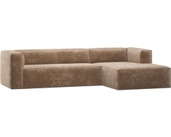 WOOOD Bean Hoekbank Rechts - Chenille - Velvet Taupe - 73x305x175