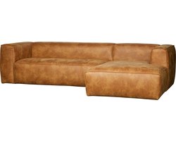 WOOOD Bean Hoekbank Rechts - Ecoleer - Cognac - 73x305x96