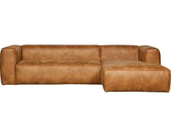 WOOOD Bean Hoekbank Rechts - Recycle leer - Cognac - 73x305x96