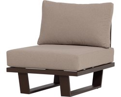 WOOOD Bear Loungestoel Tuin - Aluminium - Bruin - 91x74x44