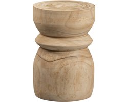 WOOOD Bikkel Kruk - Hout - Naturel - 40x28x28 cm