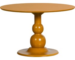 WOOOD Blanco Eettafel Ø 120 cm - Mango Hout - Honing Geel