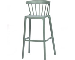 WOOOD Bliss Barstoel binnen/buiten - Kunststof - Jadegroen - 103x54x51
