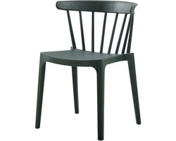 WOOOD Bliss Eetkamerstoel Tuinstoel - Kunststof - Army Groen - 75x52x53