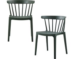 WOOOD Bliss Tuinstoelen - Kunststof - Army Groen - Set van 2