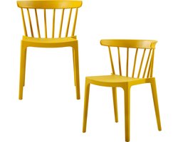 WOOOD Bliss Tuinstoelen - Kunststof - Geel - Set van 2