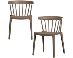 WOOOD Bliss Tuinstoelen - Plant Fiber - Bruin Melange - Set van 2