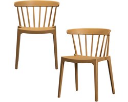 WOOOD Bliss Tuinstoelen - Plant Fiber - Caramel Melange - Set van 2
