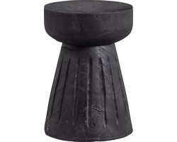 WOOOD Borre Kruk - Hout - Zwart - 40x28x28
