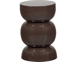 WOOOD Breno Bijzettafel - Metaal - Donkerbruin - 46x30x30