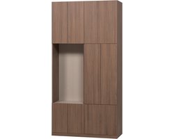 WOOOD Build Wandkast Combinatie 108 cm - Eiken Decor - Bruin