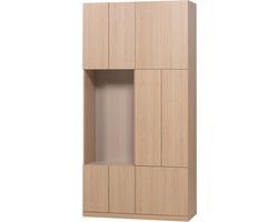 WOOOD Build Wandkast Combinatie 108 cm - Eiken Decor - Naturel