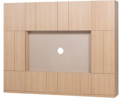 WOOOD Build Wandkast Combinatie 268 cm - Eiken Decor - Naturel