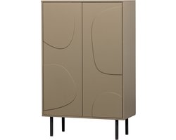 WOOOD Cadiz Opbergkast - Grenenhout - Mud/Bruin - 135x85x40 cm