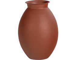 WOOOD Caro Vaas XXL - Metaal - Bruin - 70x50x50