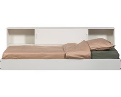 WOOOD Carter Bed - Grenenhout - Wit - 90x200