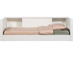 WOOOD Carter Bedbank - Grenenhout - Wit - 90x200