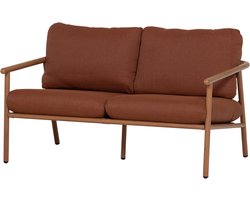 WOOOD Cavero 2-Zits Bank Tuin - Aluminium - Terra/Naturel