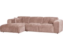 WOOOD chaise longue links Cloud - Chenille - Taupe - 80x280x165 cm