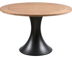 WOOOD Charley Tuintafel - Aluminium/Teak - Naturel - 76x122x122
