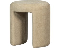 WOOOD Charlie Kruk - Chenille Stof - Naturel/Beige - 47x45x45 cm
