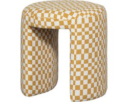 WOOOD Charlie Kruk - Polyester - Ruitjes - Geel