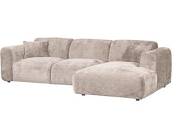 WOOOD Cloud Chaise Longue Bank Rechts - Chenille - Naturel -80x280x165