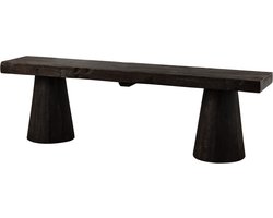 WOOOD Clyde Bankje - Hout - Donkerbruin - 45x150x30