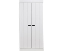 WOOOD Connect Kledingkast 2-Deurs - Grenen - Wit - 195x94x53