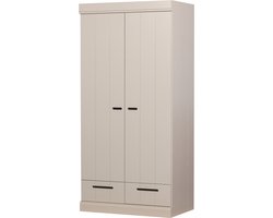 WOOOD Connect Kledingkast 2-Deurs met lade - Grenen - Dust - 195x94x53