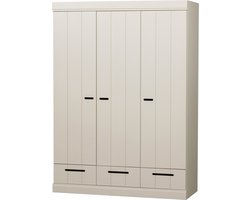 WOOOD Connect Kledingkast 3-Deurs met Lade - Grenen -Dust - 195x140x53