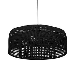 WOOOD Construct Hanglamp - Bamboe - Zwart - 30x65x65