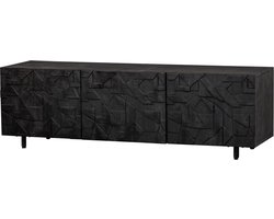 WOOOD Counter TV-Meubel - Mango - Zwart - 50x160x45