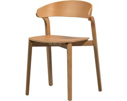 WOOOD Cras Eetkamerstoel - Hout- Naturel - 75x52x42