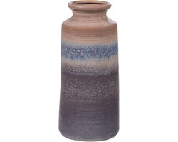 WOOOD Decennia Vaas XL Ø17 CM - Keramiek - Grijs/Blauw - 38x17x17 cm