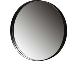 WOOOD Doutzen Spiegel - Metaal - Zwart - 50x50x5 cm