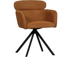 WOOOD Draaibare Eetkamerstoel Fenne - Polyester - Ginger - 80x58x60