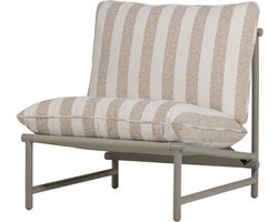 WOOOD Elvo Loungestoel Tuin - Aluminium - Wit/Zand - 75x82x75